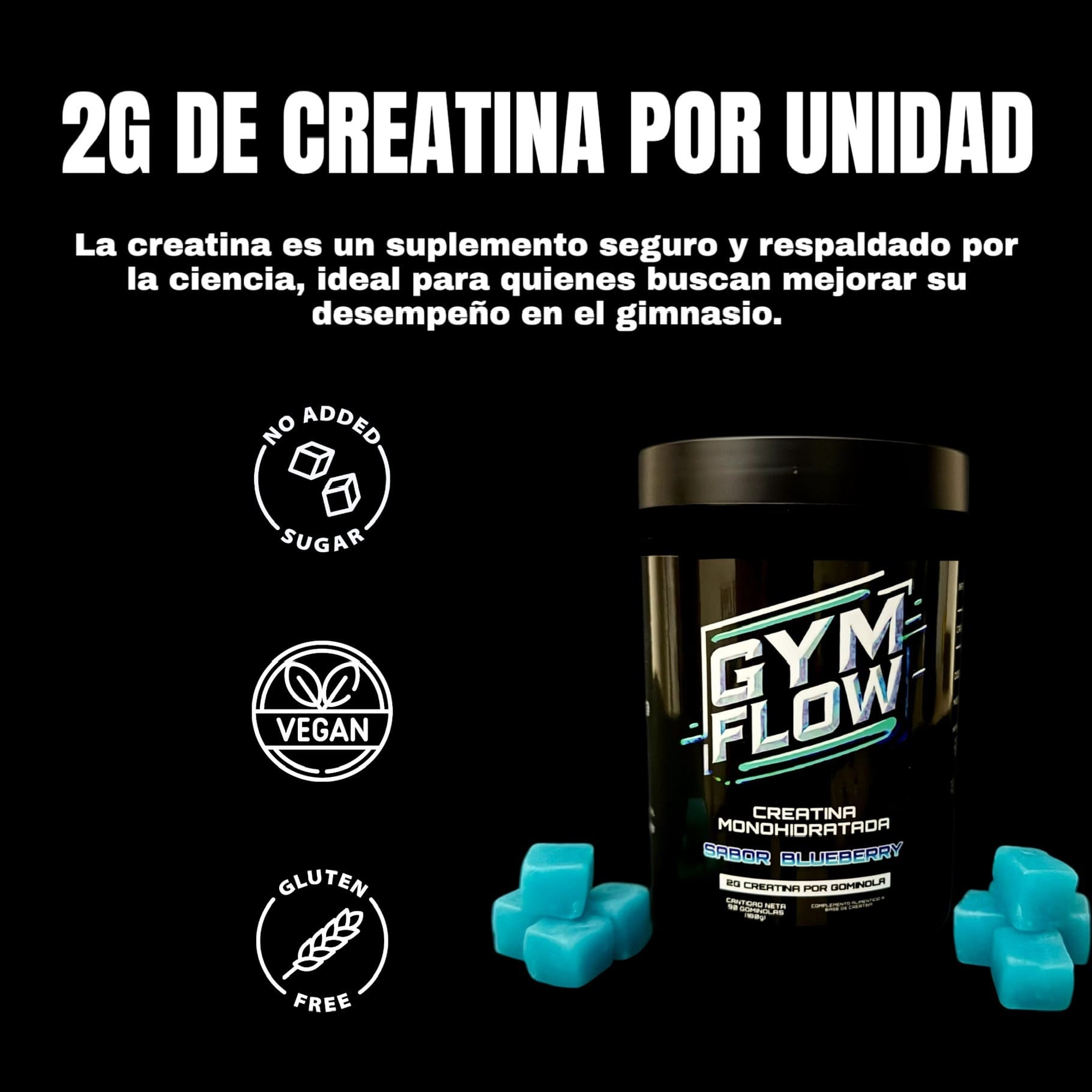 GymFlow - Gominolas de Creatina Monohidratada